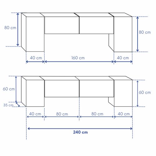 Intenso Concept-25 nappali faliszekrény sor