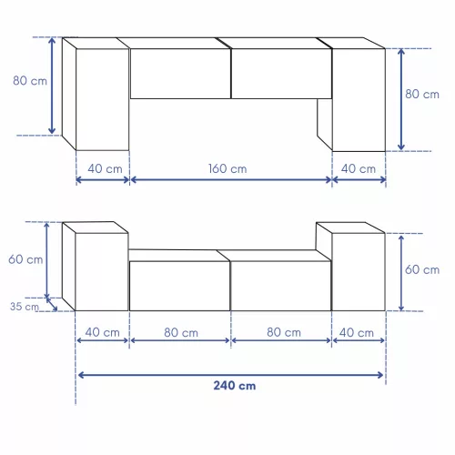 Intenso Concept-25 nappali faliszekrény sor