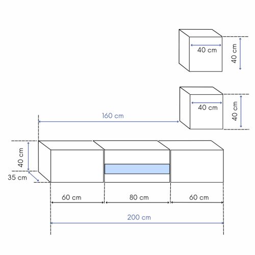 Intenso Concept-4 nappali faliszekrény sor