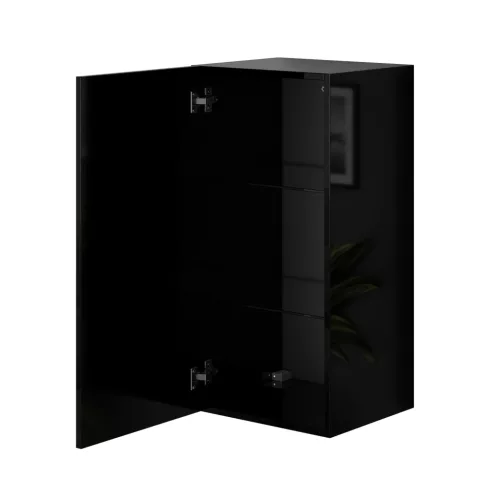 Intenso Concept-50 nappali faliszekrény sor - 200 cm (magasfényű fekete)