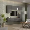 Intenso Concept-50 nappali faliszekrény sor - 200 cm (magasfényű fekete)