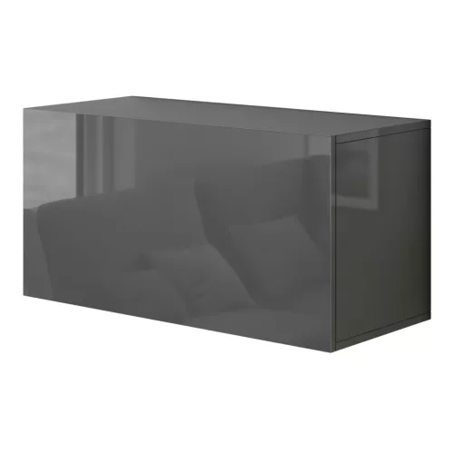 Intenso Concept-50 nappali faliszekrény sor - 200 cm (magasfényű fekete)