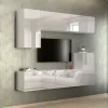 Intenso Concept-50 nappali faliszekrény sor - 200 cm (magasfényű fehér)