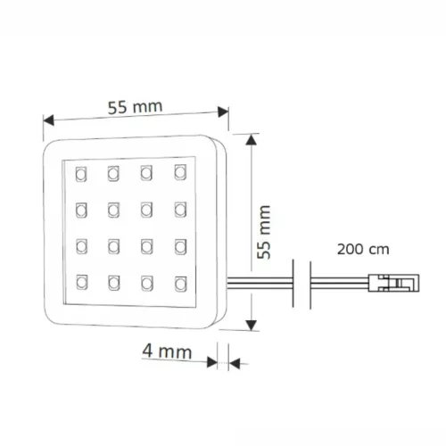 Bútormegvilágító rendszer faliszekrényhez - 4 fénypont + 2 modul (fehér)