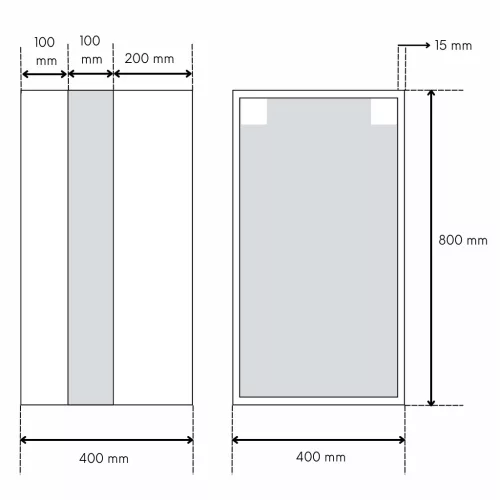Intenso G80 faliszekrény - 40 x 80 cm (magasfényű szürke)