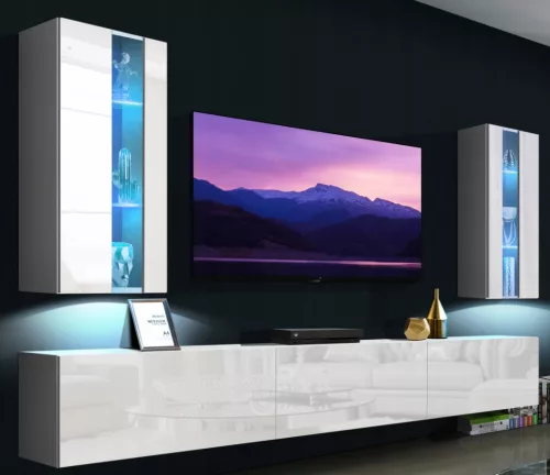 Intenso G80 faliszekrény - 40 x 80 cm (magasfényű fehér)