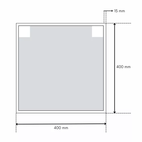 Intenso S40 faliszekrény - 40 x 40 cm (magasfényű fehér)