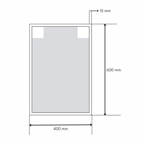 Intenso S60 faliszekrény - 40 x 60 cm (magasfényű fekete)