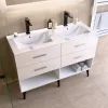 Intenso fiókos fürdőszobai mosdószekrény - 60 cm (magasfényű fehér)