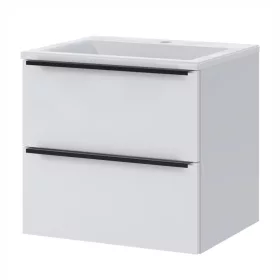 Intenso fiókos fürdőszobai mosdószekrény - 50 cm (magasfényű fehér)