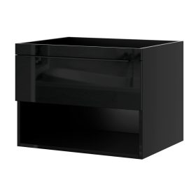 Intenso fiókos fürdőszobai mosdószekrény - 60 cm (magasfényű fekete)