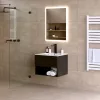 Intenso fiókos fürdőszobai mosdószekrény - 60 cm (magasfényű fekete)