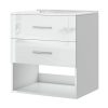 Intenso fiókos fürdőszobai mosdószekrény - 60 cm (magasfényű fehér)