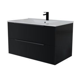   Intenso fiókos fürdőszobai mosdószekrény - 80 cm (magasfényű fekete)