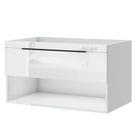 Intenso fiókos fürdőszobai mosdószekrény - 80 cm (magasfényű fehér)