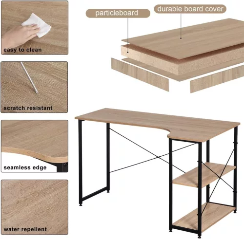 Intenso Compact íróasztal / számítógépasztal polcokkal - 120 cm