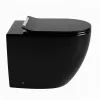 Welland Primo-Max Rimless padlóra szerelhető WC csésze + soft-close slim WC ülőke - fekete