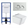 Welland Cono-Max Rimless fali WC + tartály króm nyomólappal