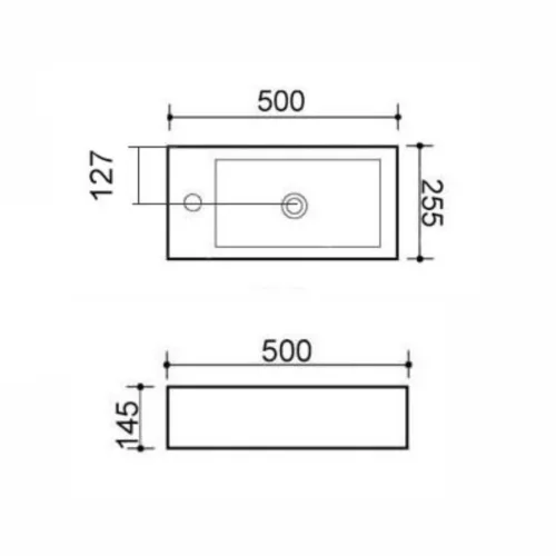 Welland falra szerelhető kerámia mosdó