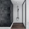Yoka Home Flow-20 fekete zuhanyszett esőztetővel és termosztátos zuhanycsapteleppel
