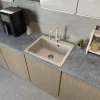 Gránit mosogató NERO Piazza-60 + magasított csaptelep + adagoló