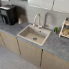 Gránit mosogató NERO Piazza-60 + magasított csaptelep + adagoló