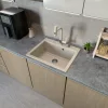 Gránit mosogató NERO Piazza-60 + magasított csaptelep + adagoló