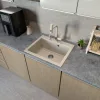 Gránit mosogató NERO Piazza-60 + magasított csaptelep + adagoló