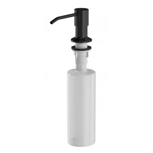 Gránit mosogató NERO Piazza-60 + magasított csaptelep + adagoló (fekete)