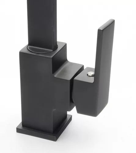 Gránit mosogató NERO Piazza-60 + Design csaptelep + dugóemelő (fekete)