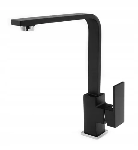 Gránit mosogató NERO Piazza-60 + Design csaptelep + dugóemelő (fekete)