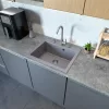 Gránit mosogató NERO Piazza-60 + szifon (fekete)