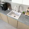 Gránit mosogató NERO Piazza-60 + magasított csaptelep + adagoló