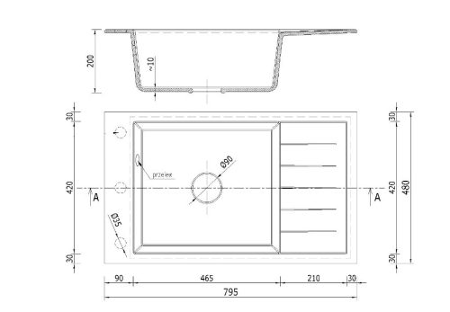Granit-mosogato-NERO-Grande-csaptelep-dugoemelo