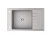 Gránit mosogató Grande magasított csapteleppel adagolóval (szürke)
