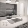 Gránit mosogató Grande Design csapteleppel dugókiemelővel szürke színű
