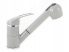 Gránit mosogató NERO Grande + kihúzható zuhanyfejes Shower csaptelep + dugókiemelő (szürke)
