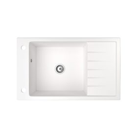 Gránit mosogató NERO Grande + szifon (fehér)