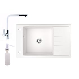 Granit-Mosogato-NERO-Grande-Linea-csaptelep--adagolo-feher