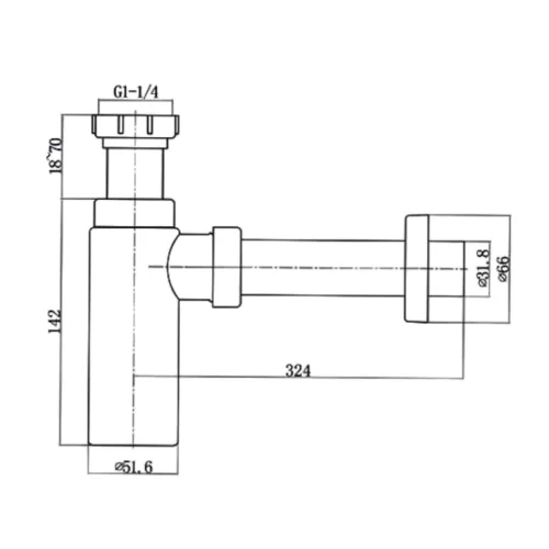 Welland teleszkópos design mosdószifon - fehér