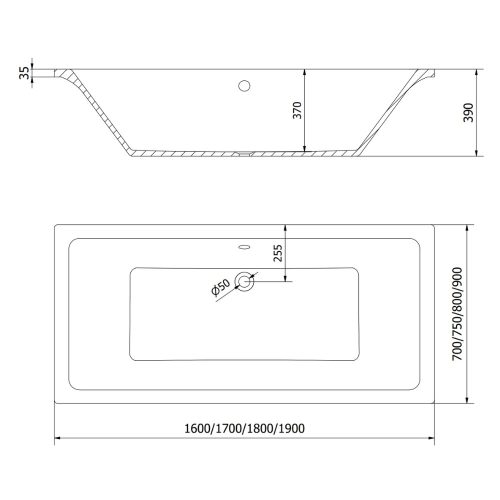 Welland Sigma akril kád + 2db kád előlap - 160 x 70 cm