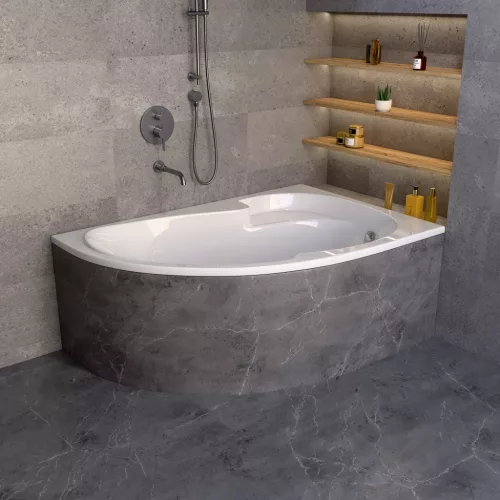 Welland Vigo akril sarokkád + szifon + kádláb - 150 x 100 cm (jobbos)