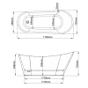 Welland Luxury-Line M-206 szabadonálló kád - 170 x 75 cm