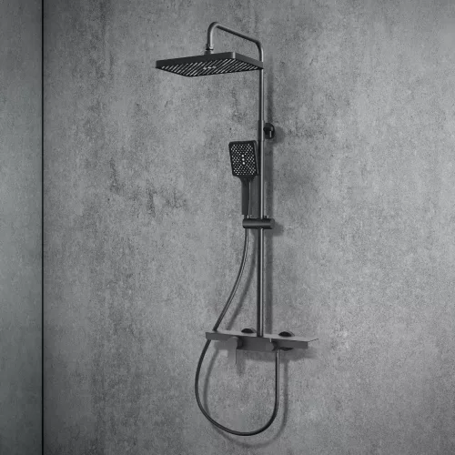 Welland C66 zuhanyrendszer csapteleppel - fekete