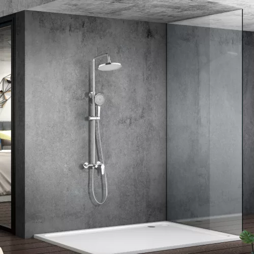 Welland C67 zuhanyrendszer csapteleppel - fekete