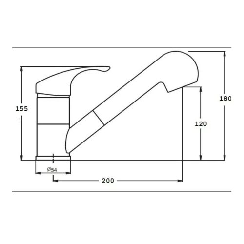 Gránit mosogató NERO Cortina + kihúzható zuhanyfejes Shower csaptelep + adagoló (fehér)