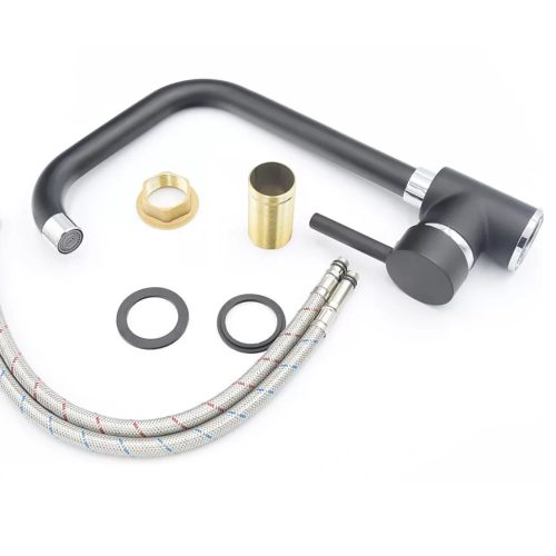 Gránit mosogató NERO Compact + Steel csaptelep + adagoló (bézs)