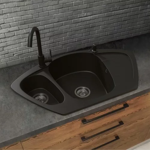 Granit-mosogato-NERO-Compact-kihuzhato-zuhanyfejes-fekete-matt-csaptelep