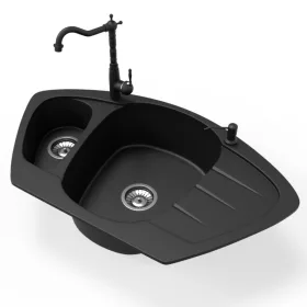 Granit-mosogato-NERO-Compact-Vintage-csaptelep-adagolo-fekete-matt