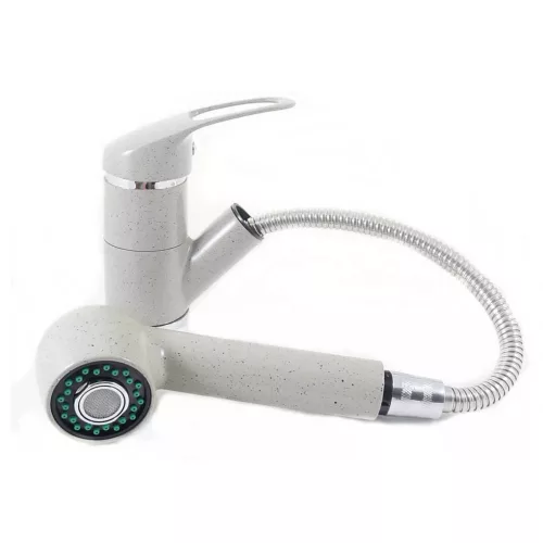 Gránit mosogató NERO Compact + Snake csaptelep + adagoló (szürke)